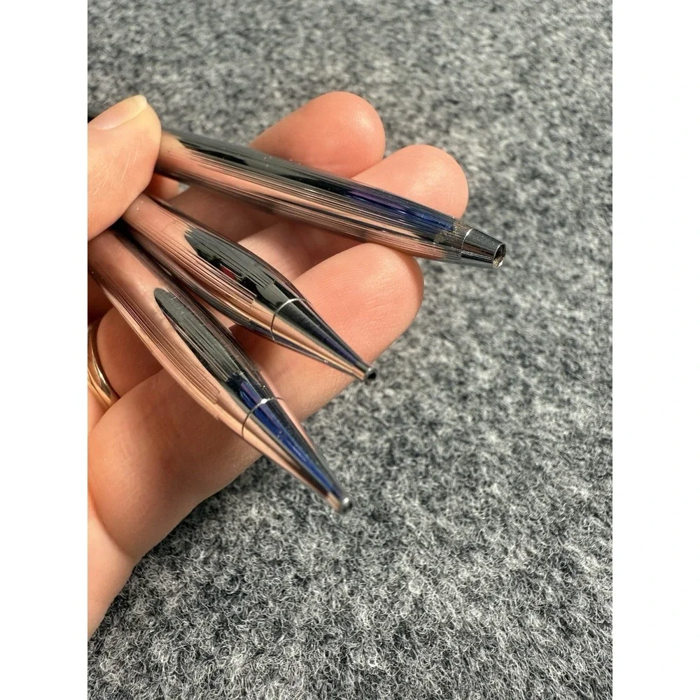1970s SHEAFFER White Dot Ballpoint Pen + 2 Mechanical‎ Pencil Set Silver Working